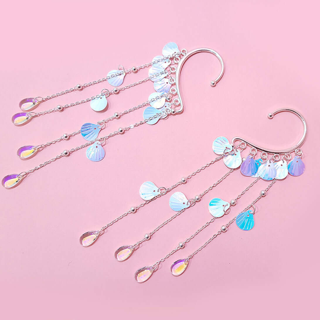 Mermaid seashell earring