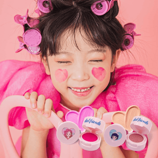 Judy pink heart cheek stamp