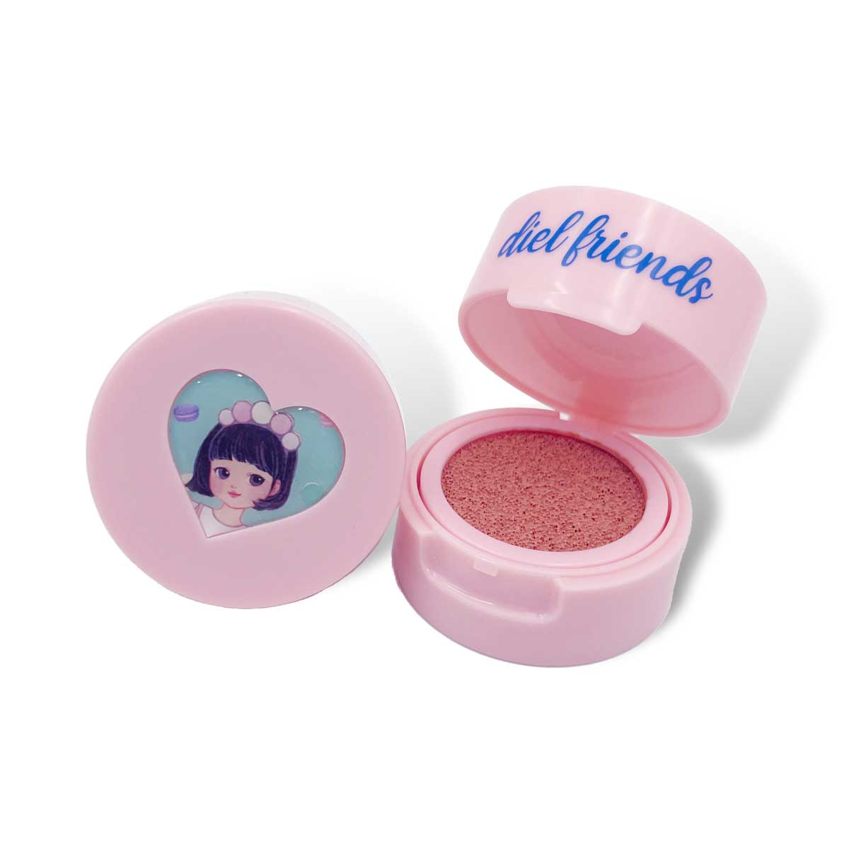 Lia Coral heart cheek stamp