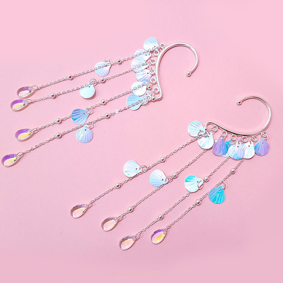 Mermaid seashell earring