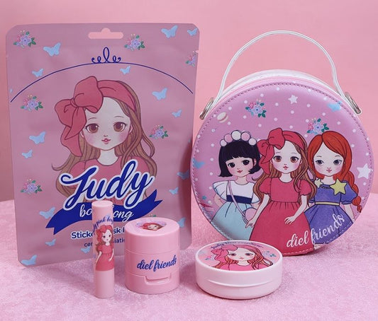 Diel Friends 4-Piece Kids Makeup Crossbody Bag Set with Mirror